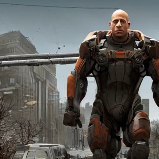 Image similar to Vin Diesel starring in Half-Life 2