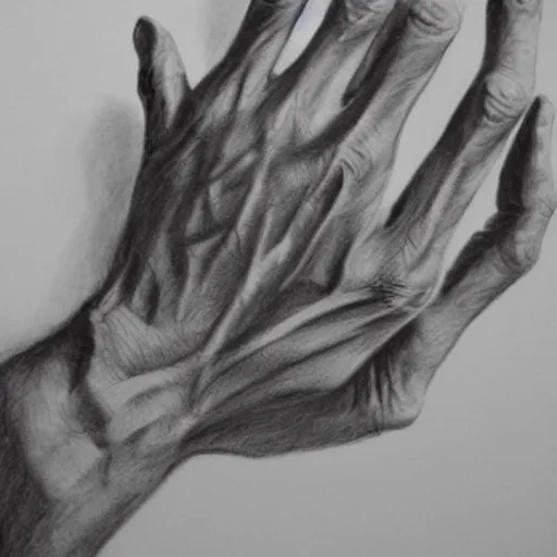 Prompt: very very very detail hands, pencil sketch