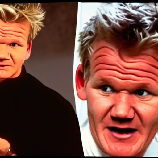 Prompt: Gordon Ramsay appearing in the sailor anime (1993)