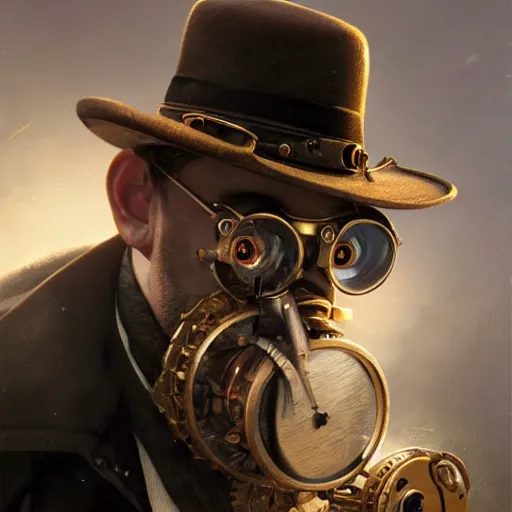 Prompt: Hyper realistic ultra-detailed portrait of steampunk monocle, wide angle, fantasy style, octane render, volumetric lighting, 8k high definition, highly detailed, trending on art station, by Greg Rutkowski and Thomas Kinkade