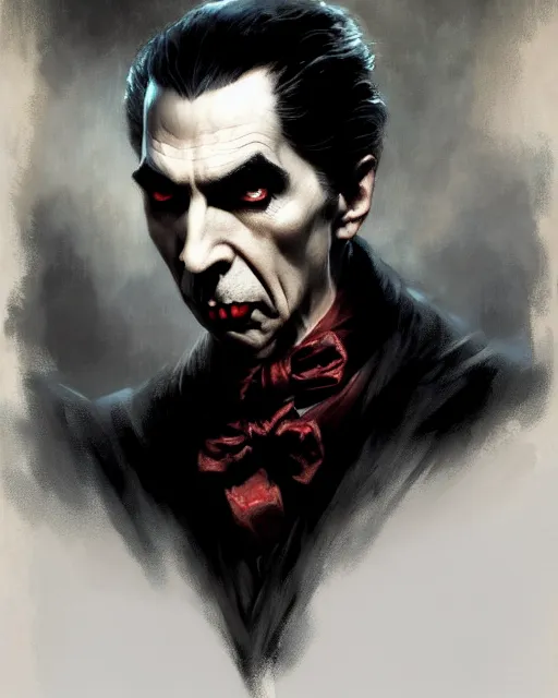 Image similar to portrait of mysterious bela lugosi's dracula, fantasy character portrait, ultra realistic, concept art, intricate details, highly detailed by greg rutkowski, gaston bussiere, craig mullins, simon bisley