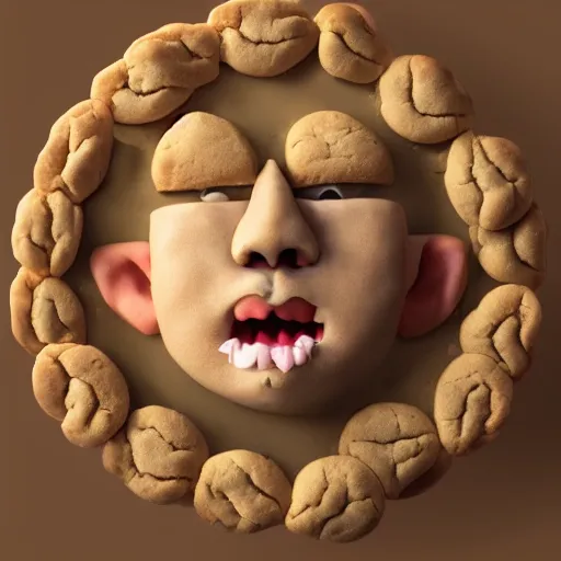 Image similar to boy made from cookie, baking artwork, extremely detailed, 8k, trending on Artstation