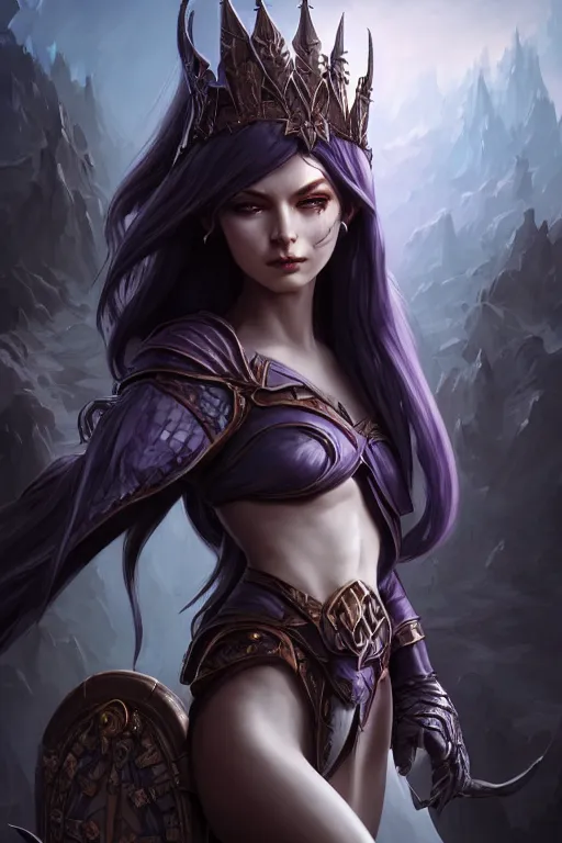 Image similar to dark elf princess, highly detailed, d & d, fantasy, highly detailed, digital painting, trending on artstation, concept art, sharp focus, illustration, global illumination, ray tracing, realistic shaded, art by stanley artgerm lau, wlop, rossdraws, frank frazetta, andrei riabovitchev, marc simonetti