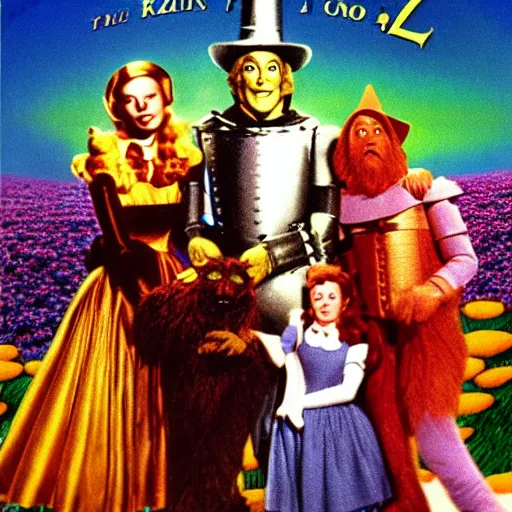 Image similar to The wizard of Oz, psychedelic