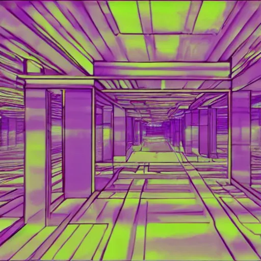 Image similar to vaporwave liminal space