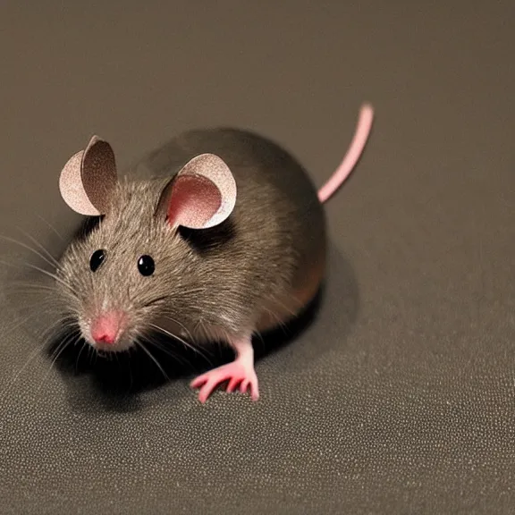 Prompt: photo of a gaming mouse made from a real mouse