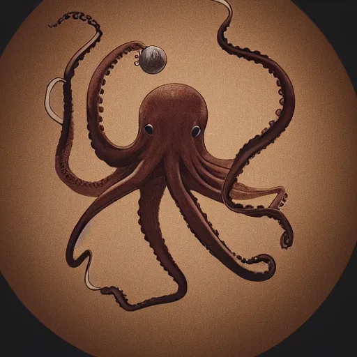 Prompt: octopus wrestling with a sphere, 5 5 mm