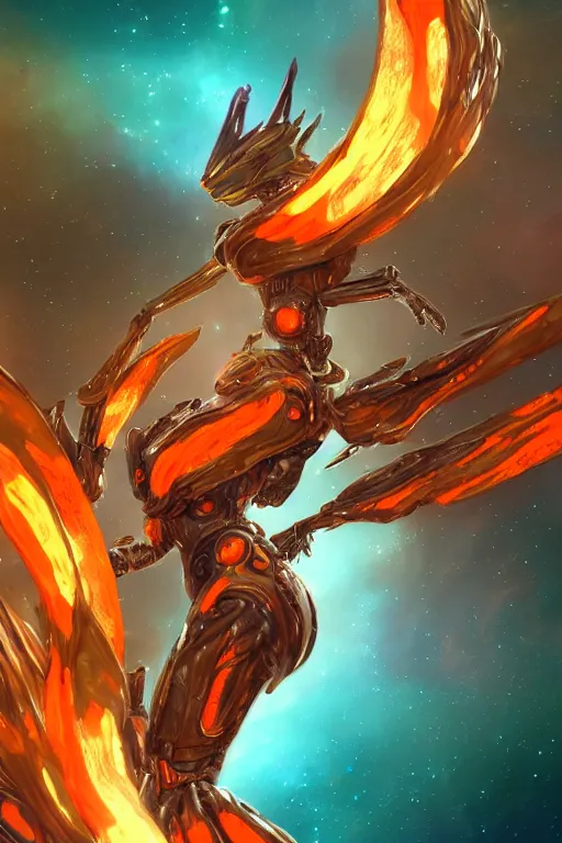 Prompt: galactic hyperdetailed elegant beautiful stunning giantess anthropomorphic mecha sexy hot female fluffy dragon goddess, orange fluffy spines, orange fluffy ears, fluffy green belly, orange body, orange skin, bigger than galaxy, epic proportions, epic scale, epic size, warframe destiny fanart, furry, dragon art, goddess, giantess, furaffinity, octane render