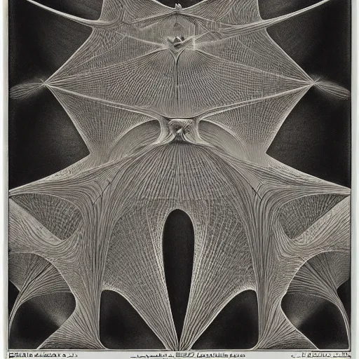 Image similar to science poster, spatial space deformation in latent space, math art, by jamnitzer and gustave dore and mc escher