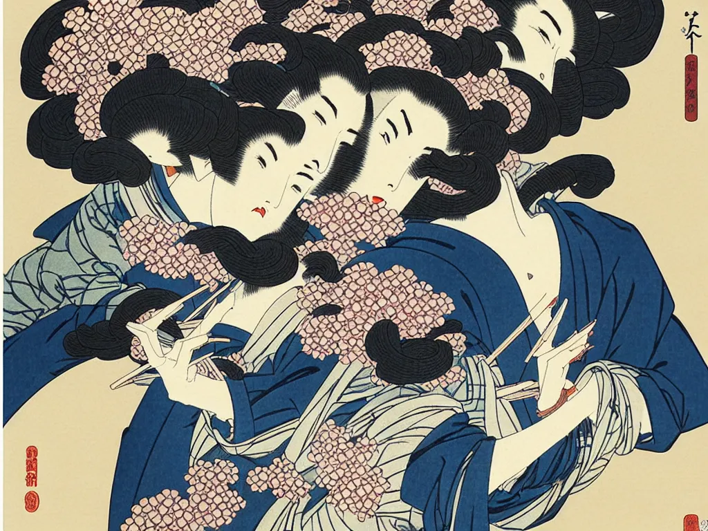 Image similar to fashion advertising campaign by hokusai, highly detailed, intricate