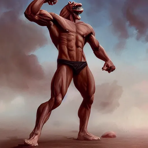 Prompt: a muscular half man half horse mutant creature wearimg red shorts,digital art,ultra realistic,ultra detailed,art by greg rutkowski,hyperdetailed,anthropomorphic,photorealistic,trending on artstation,deviantart,SFW,Character design by charlie bowater, ross tran, artgerm, and makoto shinkai, detailed, inked, western comic book art, 2021 award winning painting,photorealiatic,hyperdetailed,hyperrealistic,studio lighting,studio photography,professional photography,professional lighting,detailed face,3 point lighting,4k