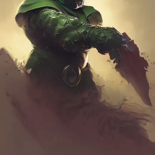 Image similar to Dr Doom by Stanley Artgerm Lau, WLOP, Rossdraws, James Jean, Andrei Riabovitchev, Marc Simonetti, Yoshitaka Amano, ArtStation, CGSociety,