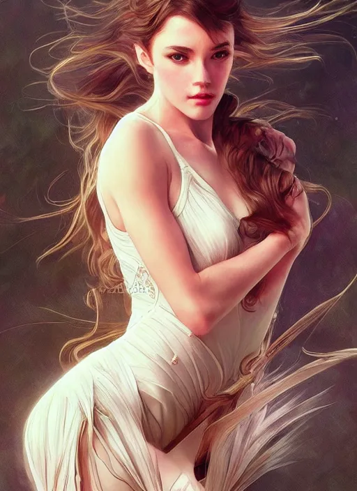 Image similar to ultra realistic illustration, ballerina, sci - fi, fantasy, intricate, elegant, highly detailed, digital painting, artstation, concept art, smooth, sharp focus, illustration, art by artgerm and alphonse mucha