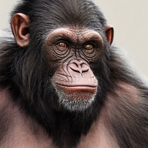 Image similar to extreme uhdr photorealistic photograp of your apes father, fine details, highly detailed