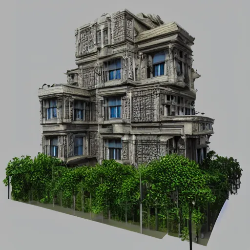 Image similar to organic building 3 d render, artstation, intricate, artstation