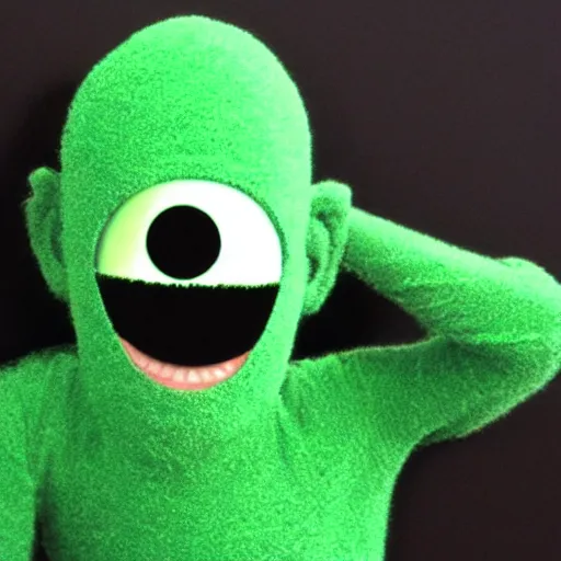Image similar to green monster with one eye