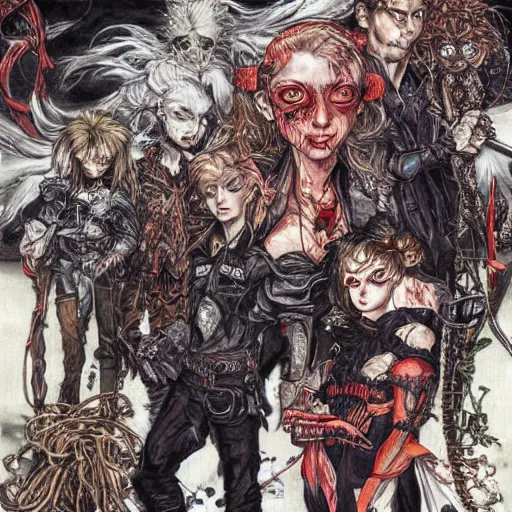 Prompt: rotten sewer rats, style by ayami kojima