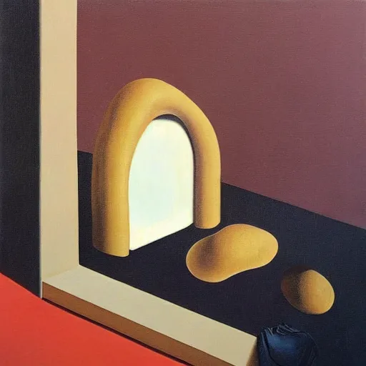 Prompt: surrealist magritte painting of a turd