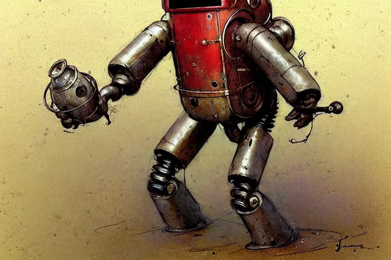 Prompt: adventurer ( ( ( ( ( 1 9 5 0 s retro future robot mouse android digging machine. muted colors. ) ) ) ) ) by jean baptiste monge!!!!!!!!!!!!!!!!!!!!!!!!! chrome red