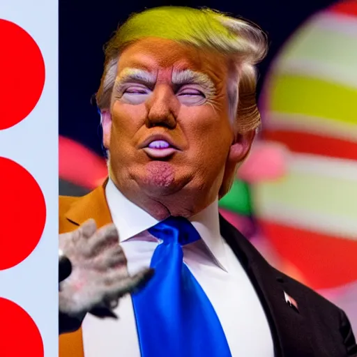 Image similar to donald trump in clown makup