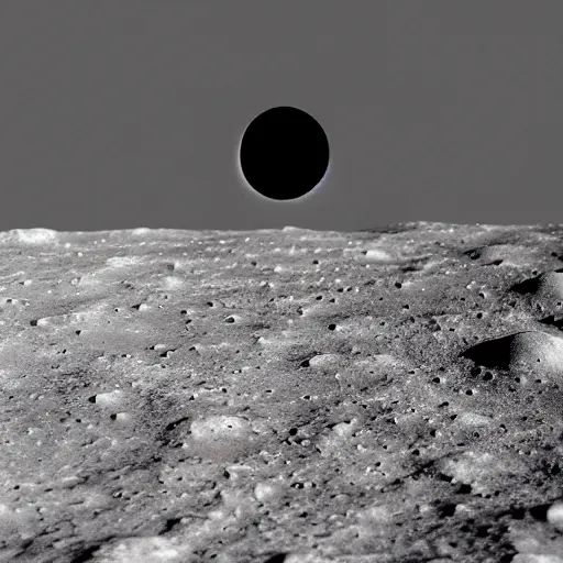 Prompt: a photograph of dystopian earth seen rising from moon\'s horizon