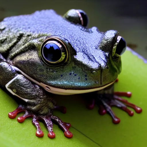 Image similar to robotic frog designed to test for pollution levels in lakes and ponds