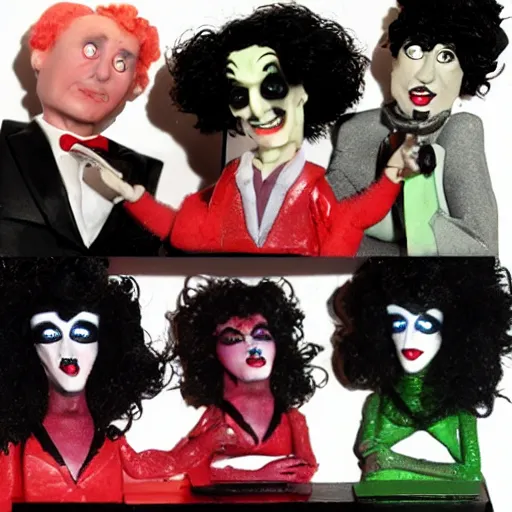 Image similar to frank - n - furter claymation