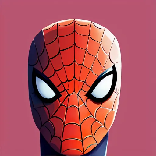 Image similar to face icon stylized minimalist spiderman, loftis, cory behance hd by jesper ejsing, by rhads, makoto shinkai and lois van baarle, ilya kuvshinov, rossdraws global illumination