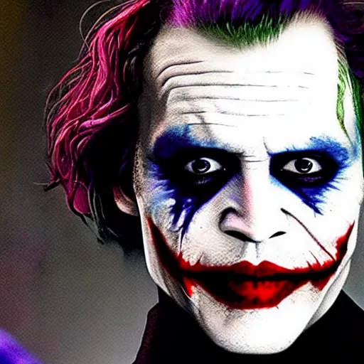 Prompt: Johnny Depp as The Joker