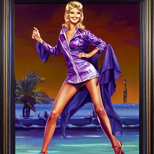 Prompt: Olivia Newton-John as Sandy in Grease, by Mark Brooks, Donato Giancola, Victor Nizovtsev, Scarlett Hooft Graafland, Chris Moore