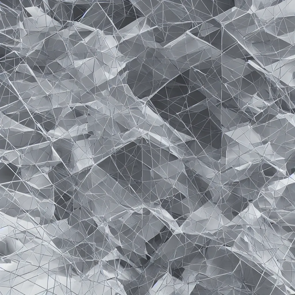 Image similar to a multi layer of forms and shapes intersecting with voids architecture render