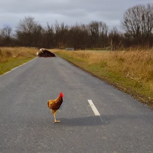 Image similar to chicken crossing the road