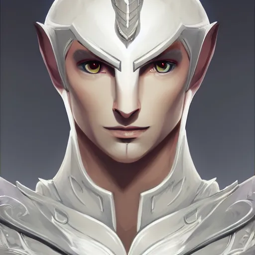 Prompt: face icon stylized minimalist, handsome snow elf with albino skin, ornate silver armour, androgynous cape, moonlight snow, loftis, cory behance hd by jesper ejsing, by rhads, makoto shinkai and lois van baarle, ilya kuvshinov, rossdraws global illumination