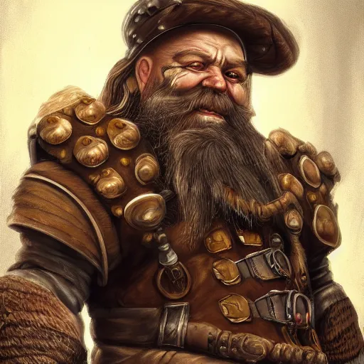 Prompt: a detailed portrait painting of the dwarf bardin goreksson from vermintide 2 video game steampunk engineer, artstation, 8 k, fantasy