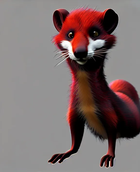 Image similar to furry - male - red - black - weasel - detective - fursona, ray tracing, photorealistic, trending on weasyl