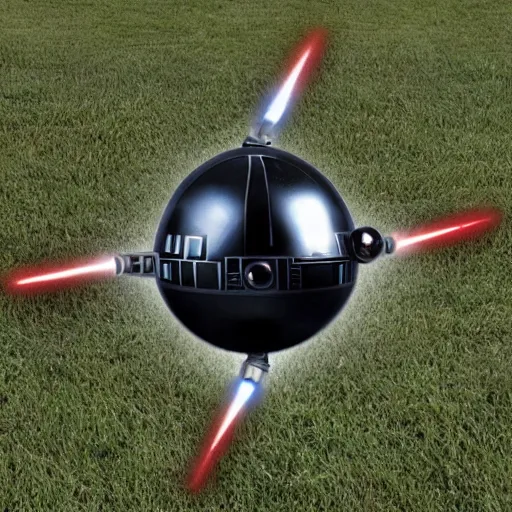 Prompt: star wars battle in a orb