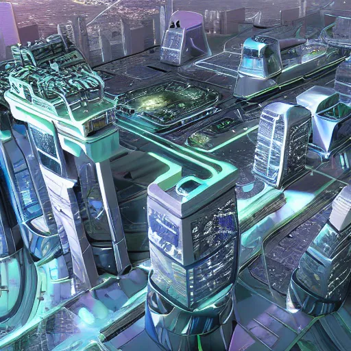 Image similar to a futuristic city from the year 2 0 7 0