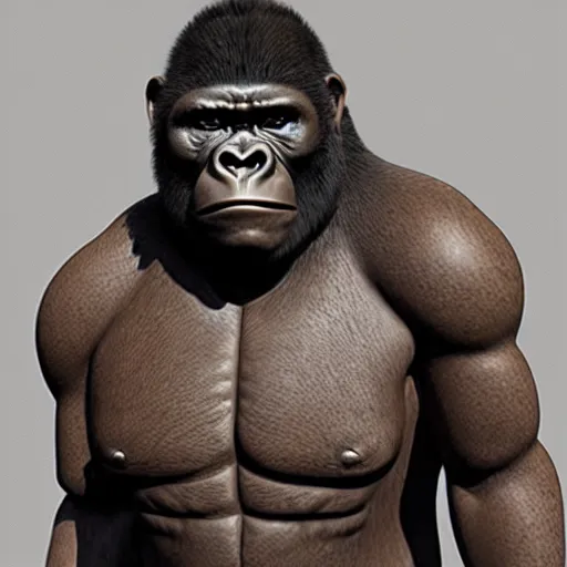 Prompt: orc gorilla hybrid, realistic,