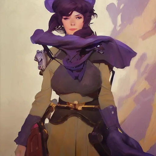 Image similar to greg manchess portrait painting of violet evergarden as overwatch character, totally whack, medium shot, asymmetrical, profile picture, organic painting, sunny day, matte painting, bold shapes, hard edges, street art, trending on artstation, by huang guangjian and gil elvgren and sachin teng