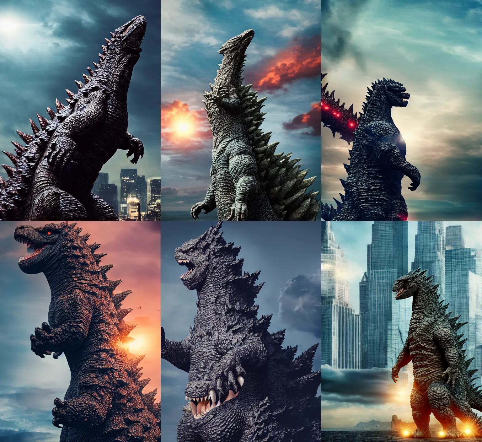 Prompt: Godzilla wearing light summer dress, cinematic, professional studio photography, 8k resolution