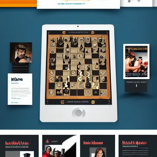 Prompt: chess tournament poster, great design, themeforest