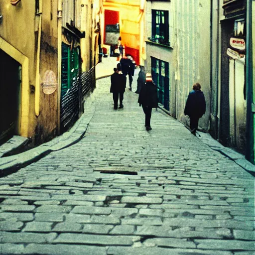 Image similar to photo, montmartre, portrait, kodak kodachrome 1 2 0,