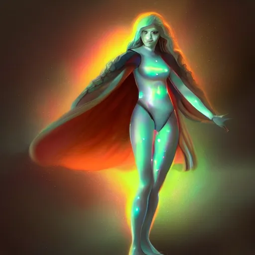 Image similar to hologram, female, beautiful, science fiction, d & d, concept art, sharp focus, illustration, character art,