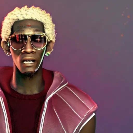 Image similar to young thug, as a character in tekken