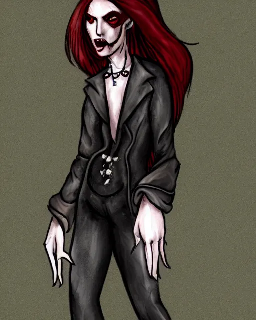 Image similar to a mulato androgynous vampire, in the style of vampire the masquerade