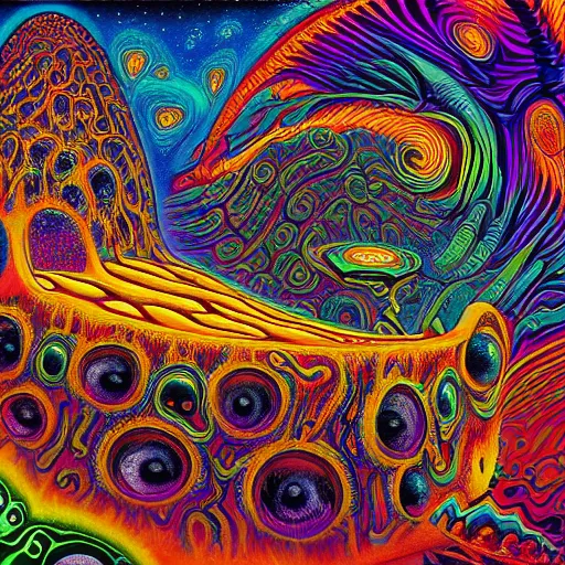 Psychedelic DMT experience with inter-dimensional | Stable Diffusion