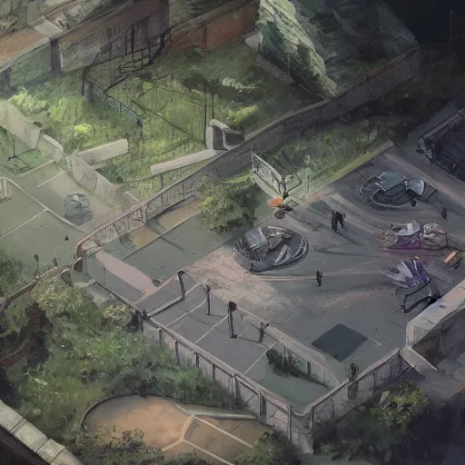 Prompt: disco Elysium concept art