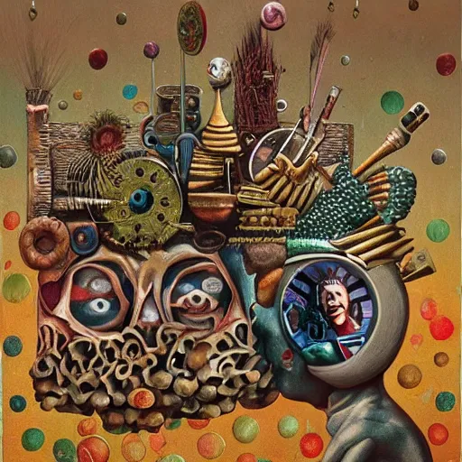 Image similar to dreaming, surrealist, absurdist art, award - winning, highly detailed