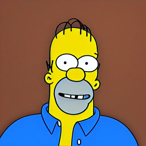 Image similar to photorealistic homer simpson