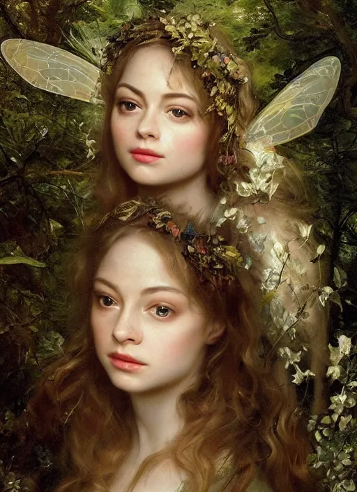 Image similar to Beautiful fairy teenager, Looks like Kristin Kreuk, In the woods, Dramatic, Edge, Good, Infused, Backlight, De-Noise, VFX, insanely detailed and intricate, hypermaximalist, elegant, ornate, hyper realistic, super detailed, by Anthony Van Dyck, by Ivan Shishkin, by John Constable